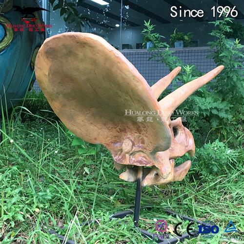 加厚玻璃钢仿真三角龙头化石骨架专业团队源头生产厂家质量保证