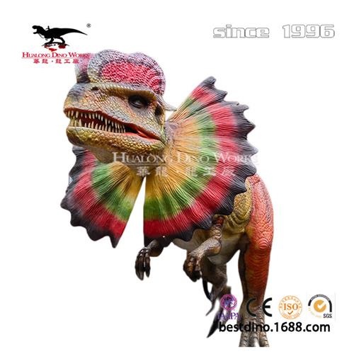 凶猛无比的食肉双冠龙年专业生产制作工厂设计制作服务一条龙.