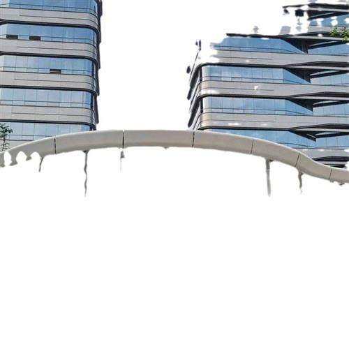 不锈钢门头小区入口门头大型不锈钢制作不锈钢风雨连廊扶梯框架