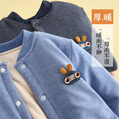 儿童棉服加厚外穿夹棉保暖蚕丝棉衣男童女童冬季校服神器儿童衣服