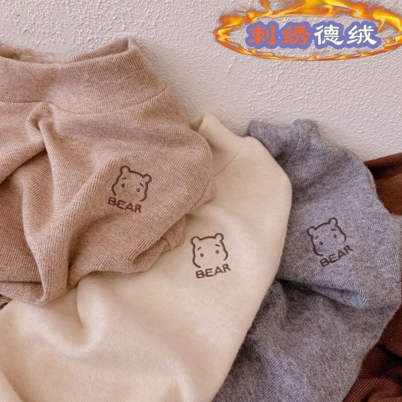 反季节清仓童装保暖内搭上衣男女童半高领中小童宝宝长袖打底衫潮