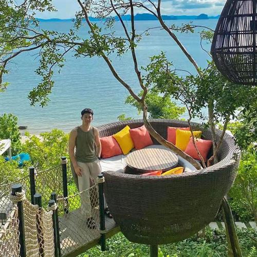 户外藤编鸟巢卡座悬挂座椅套件树上餐厅沙发景区民宿网红打卡道具