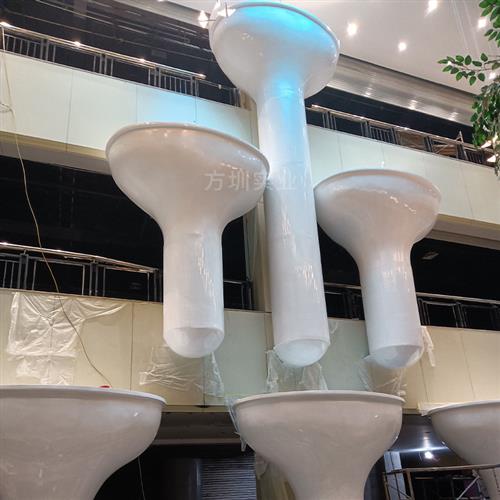 厂家定制玻璃钢装饰造型柱户外商场酒店建筑物入口处贴墙景观雕塑