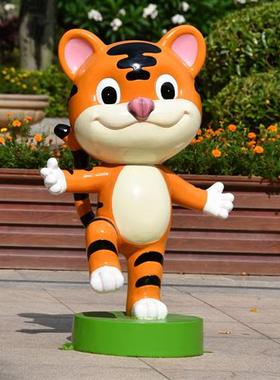 户外园林景观小品卡通十二生肖摆件玻璃钢雕塑房地产公园草坪装饰