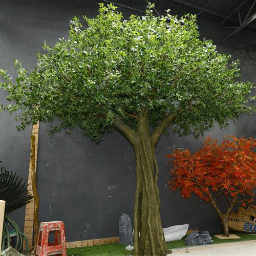 假树仿真树大型室内装饰实木客厅酒店发财树绿植物盆栽吊钟树