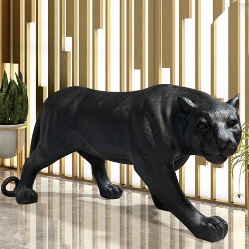 户外仿真大型雪豹子雕塑景区公园林玻璃钢景观动物模型装饰摆件