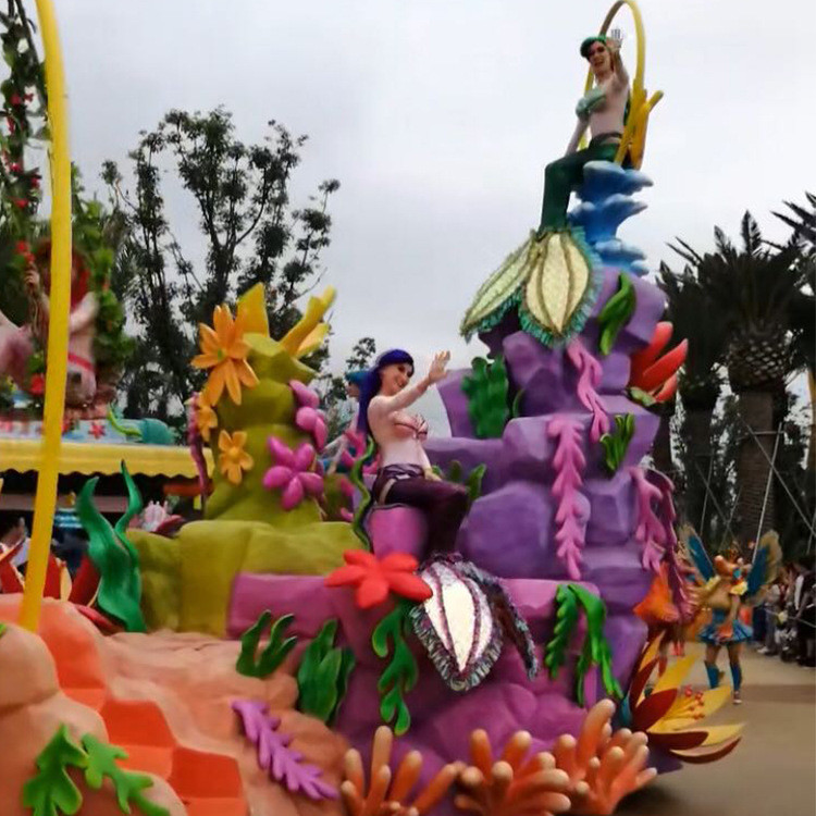 工厂长期供应商业活动巡游展览表演可开动花车彩船节日庆典彩车