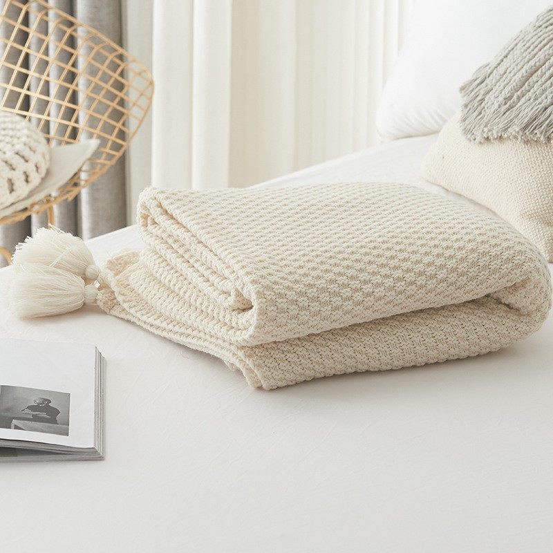 北欧风沙发盖毯办公室毯子流苏针织球毛线空调小毛毯空调毯四季用,床上用品,休闲毯/毛毯/绒毯,淘宝优惠券,粉丝福利购,淘宝优惠卷