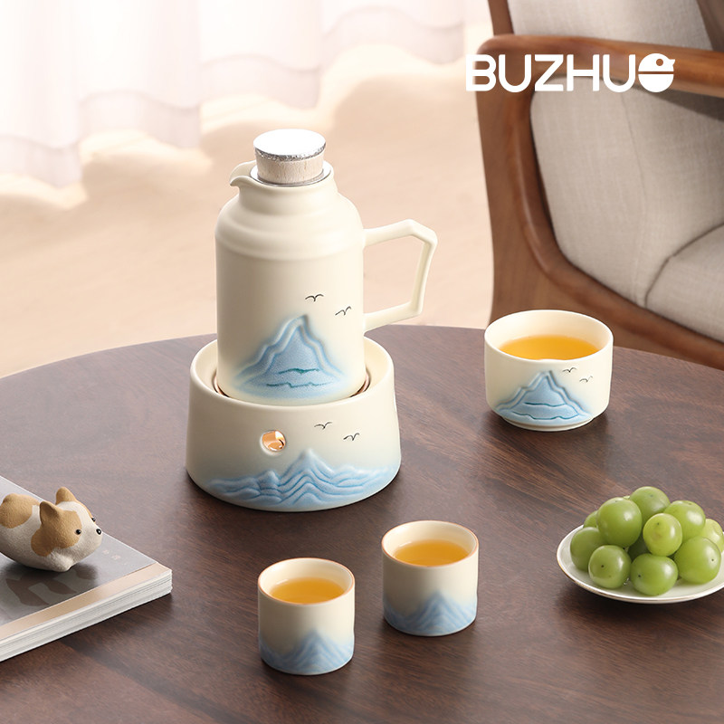 陶瓷温茶炉套装2025新款蜡烛温茶器茶杯茶壶加热保温底座陶瓷茶炉,餐饮具,茶壶,淘宝优惠券,粉丝福利购,淘宝优惠卷