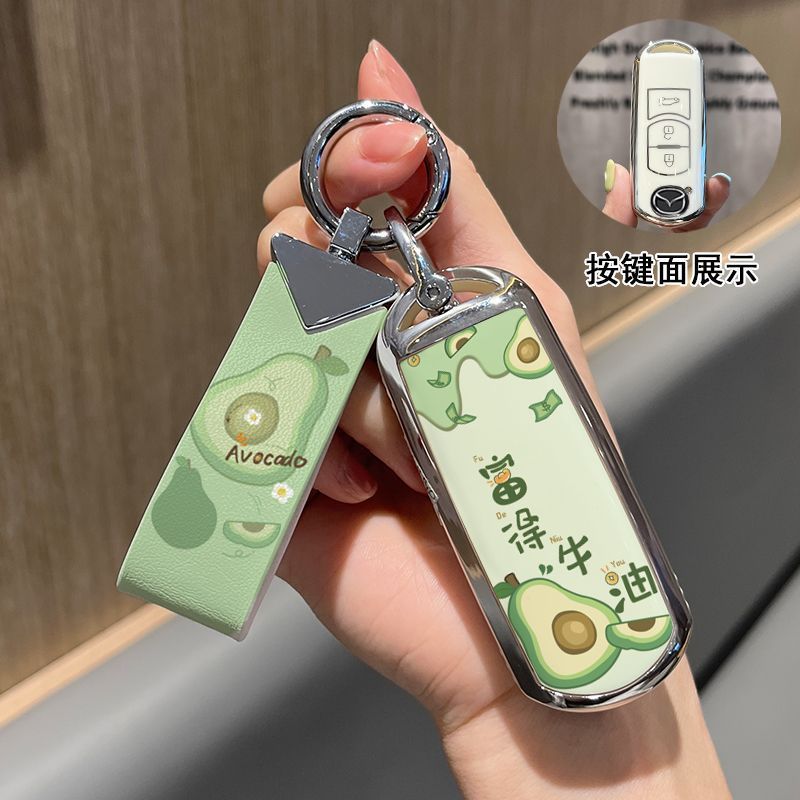 适用于马自达钥匙套cx4cx5昂克赛拉3阿特兹6睿翼7创意扣cx9汽车壳