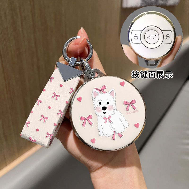 适用奔驰smart钥匙套精灵1号#三Pro壳扣包一2024汽车+斯玛特3新款