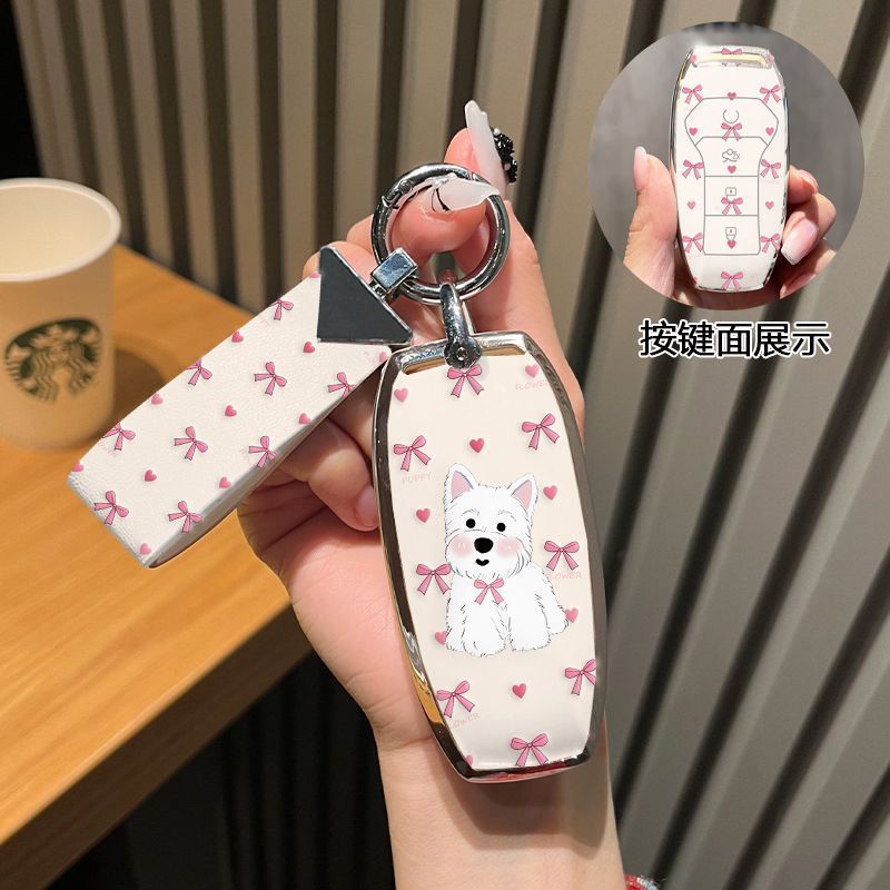 适用比亚迪唐钥匙套宋秦元PLUS/dmi海豚汉EV海豹海鸥e2驱逐舰05壳