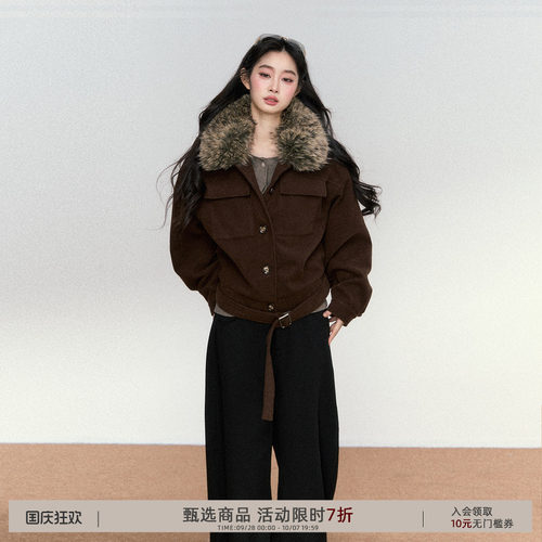 RedBling 原创设计美式高级感气质廓形夹克外套秋冬款美拉德上衣