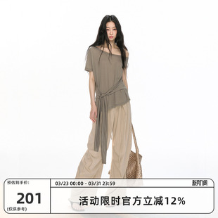 宽松直筒拖地裤 RedBling 复古廓形立体休闲裤 美式 女 原创设计新款