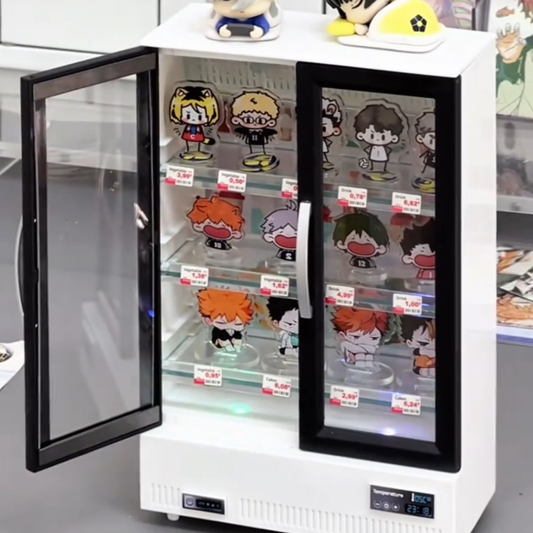 痛桌布置好物吃谷人桌面透明迷你痛柜迷你立牌摆件防尘展示收纳盒