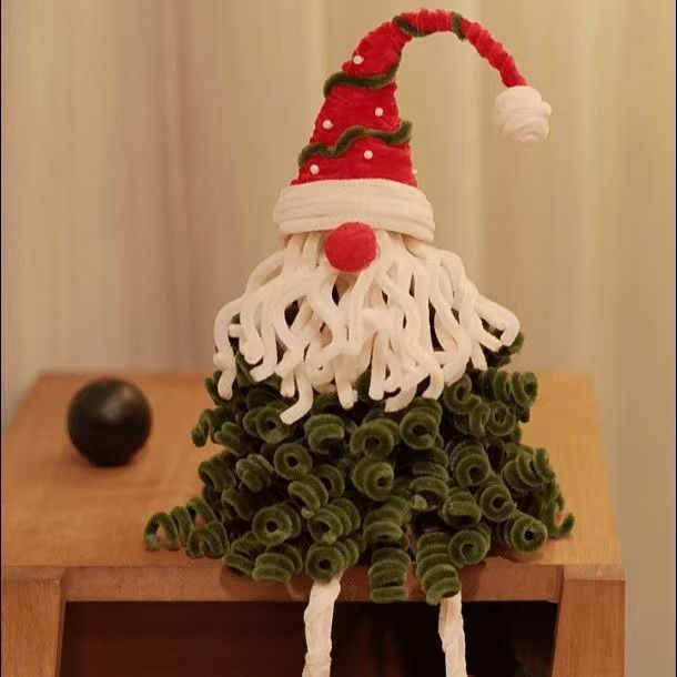 扭扭棒圣诞树老人diy材料包自制新年氛围摆件送朋友闺蜜生日礼物