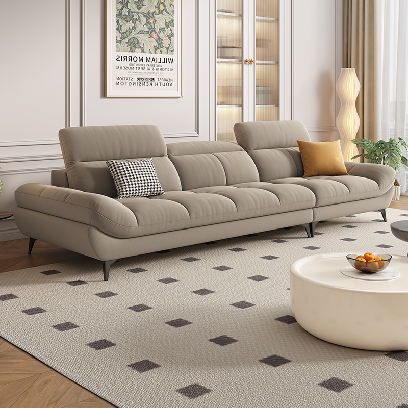 奶油风防水防污耐磨猫抓布沙发