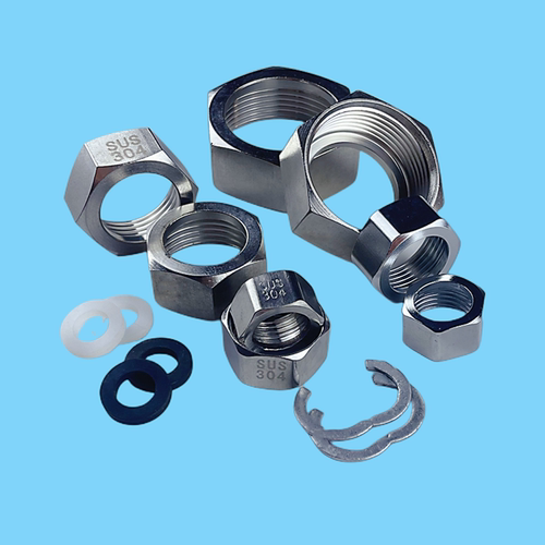 304不锈钢波纹管螺帽加厚4分6分热水器进水软管接头螺母卡环垫片