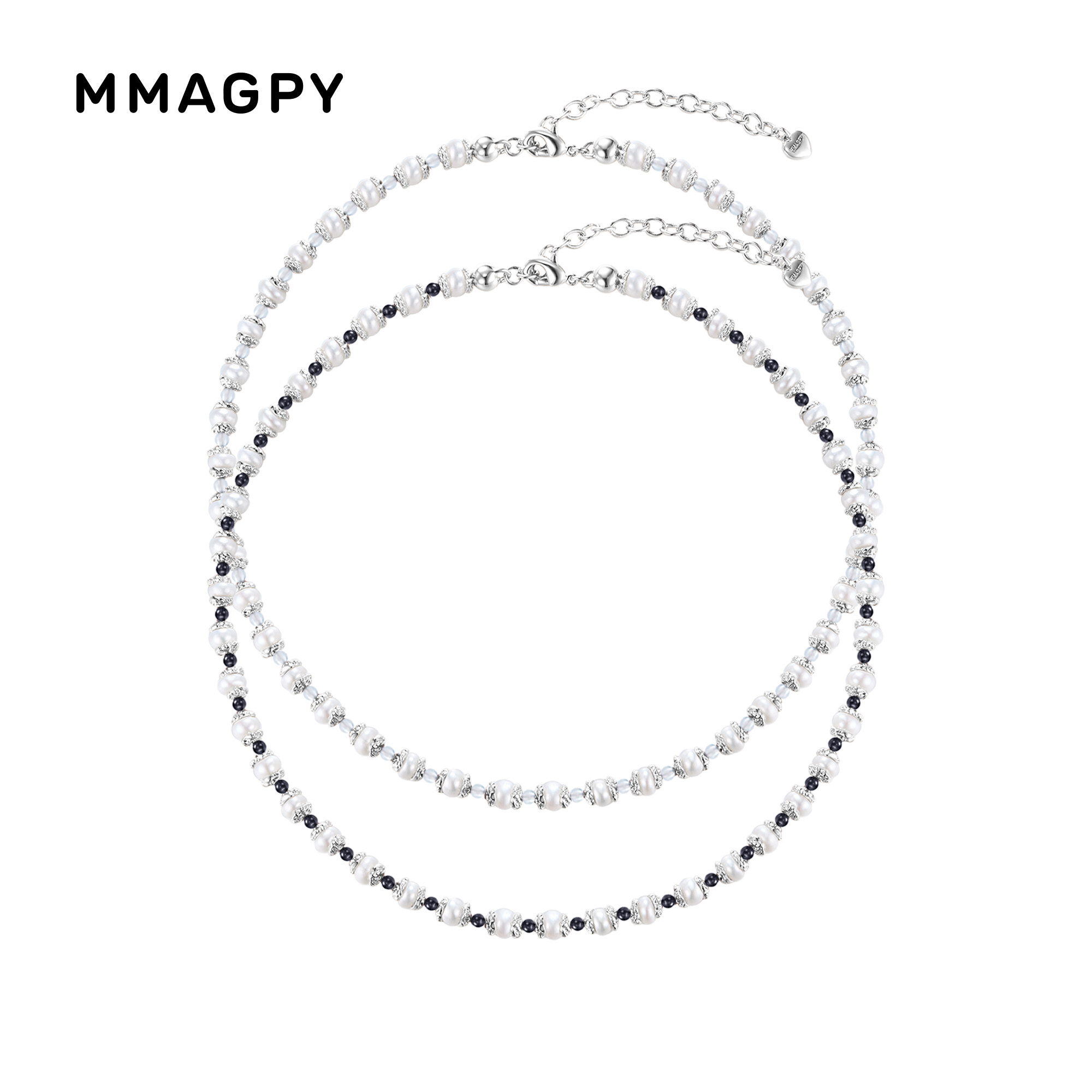 mmagpy珍珠秋千项链女