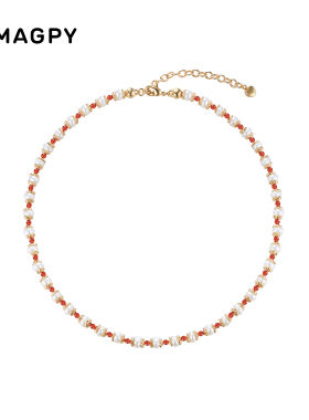 mmagpy珍珠秋千项链女