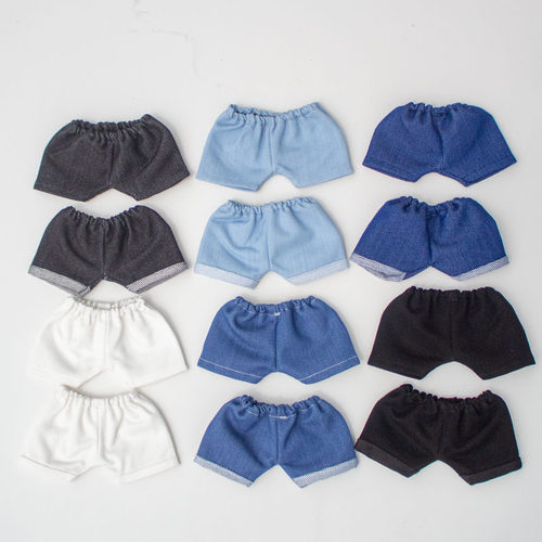 20cm/15厘米娃裤棉花娃娃衣服短裤牛仔裤玩偶公仔10cm娃衣
