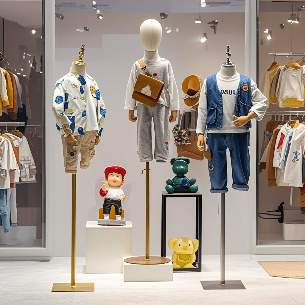 儿童模特道具半身童装服装店男女小孩衣服展示架带头人台模特架子