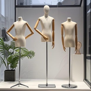 大店青少年儿童模特道具半身人偶人台男女模特展示架全身