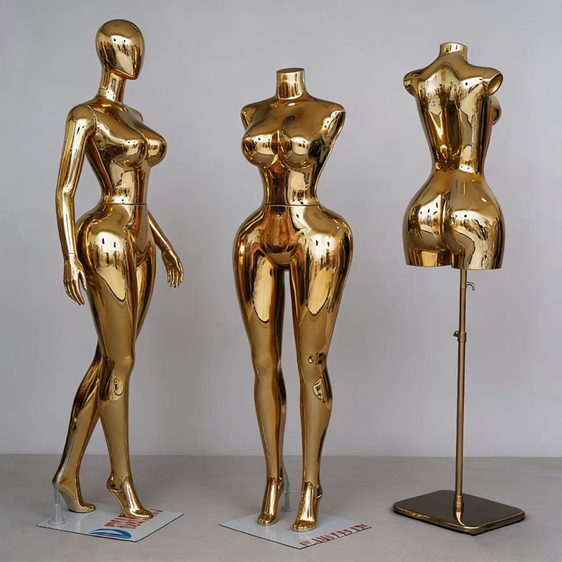 金色大码女体模特细腰大臀橱窗