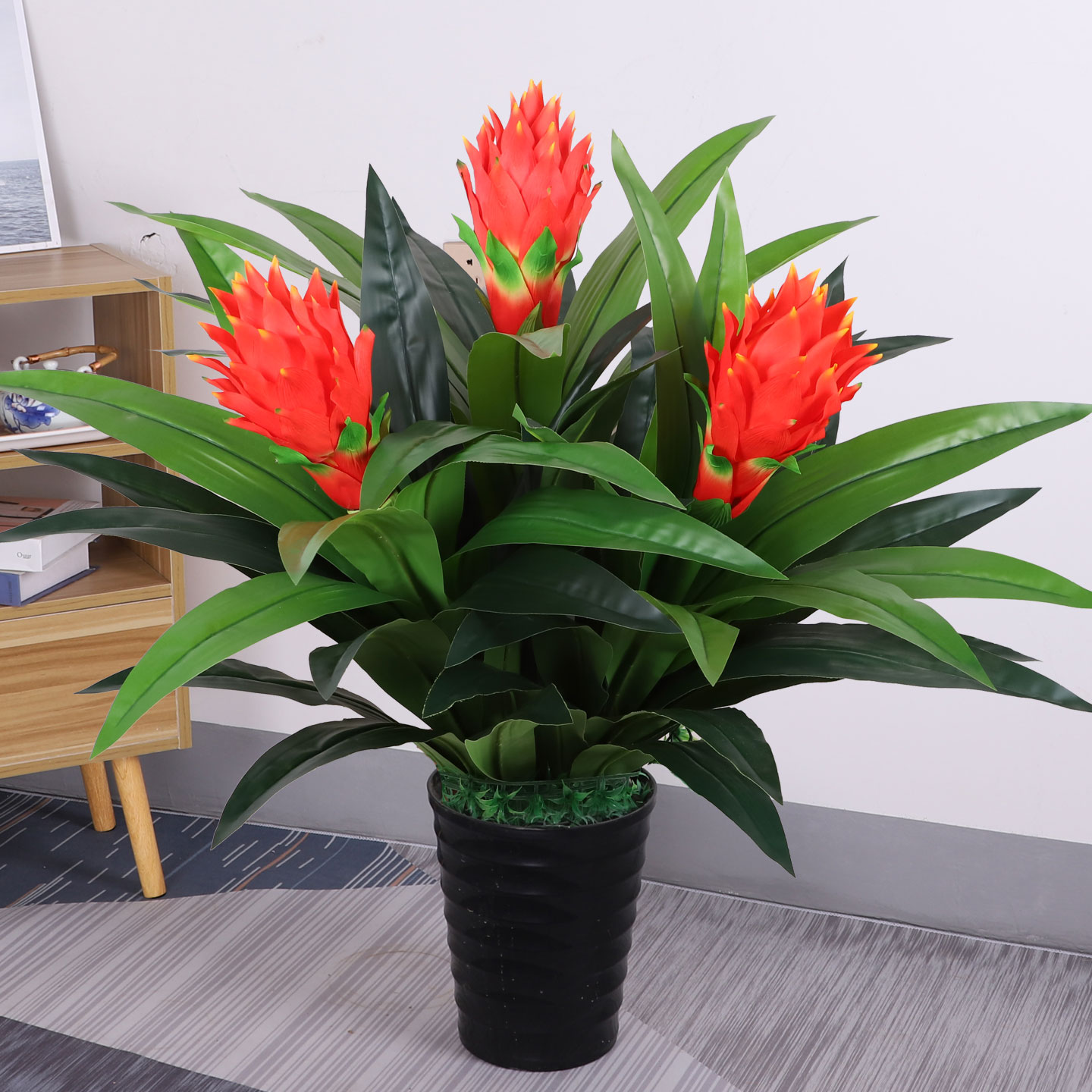 加密叶片仿真植物绿植假树假花