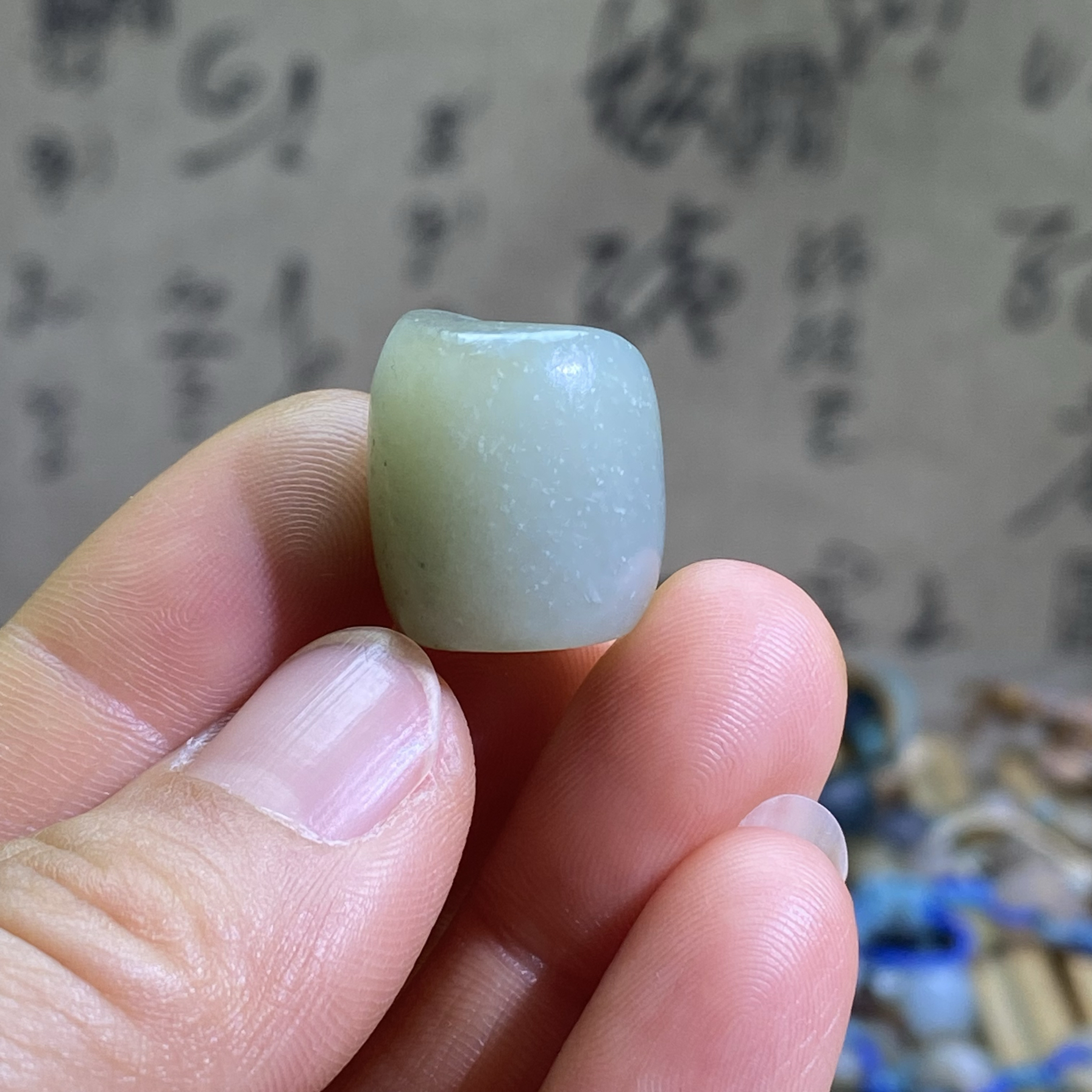 和田玉籽料随型珠子桶珠配饰老光工艺复古风藏式多宝手串手绳配珠