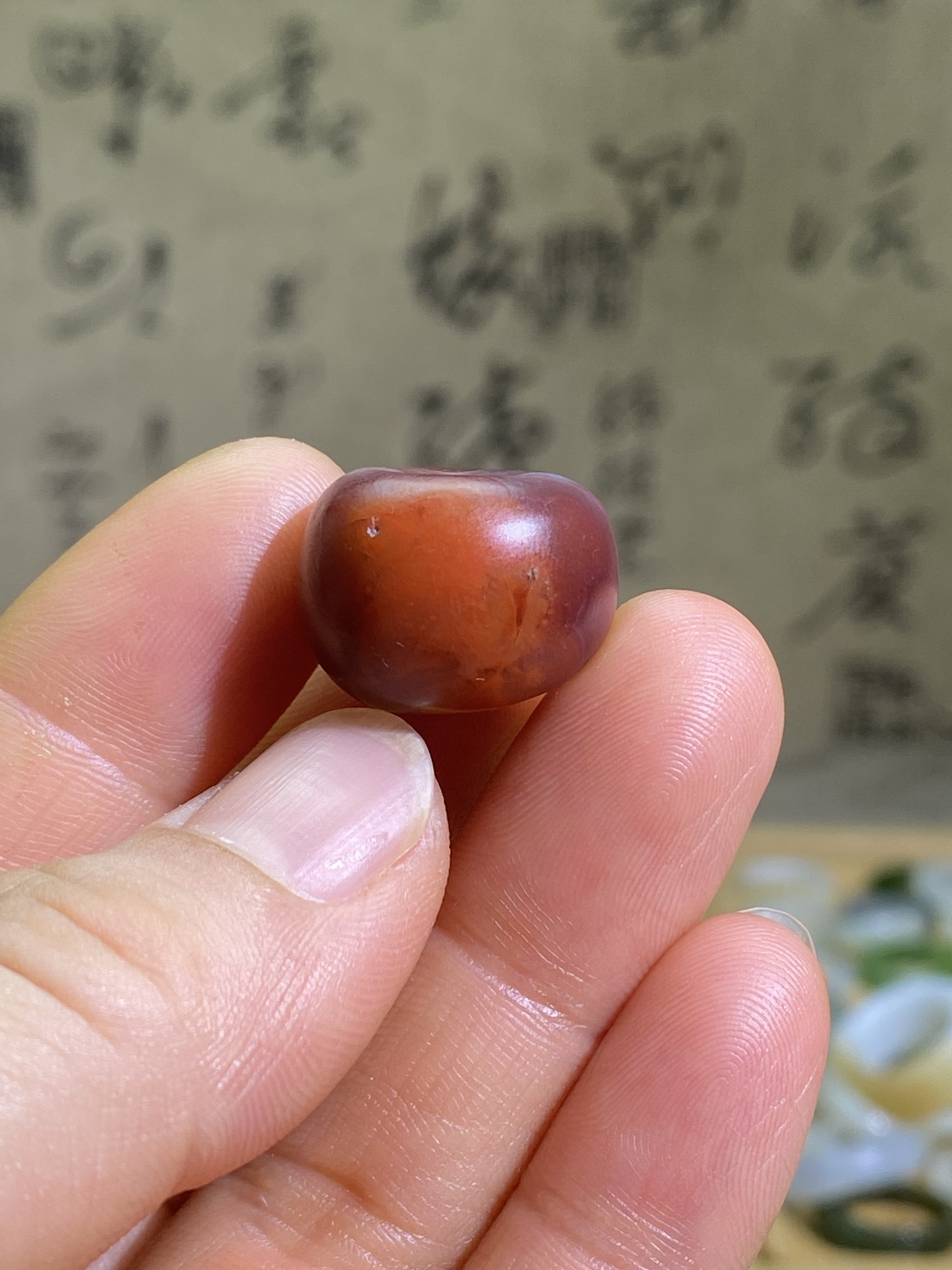 南红玛瑙随型胖珠子配饰复古风老光工艺藏式多宝手编绳手链配珠