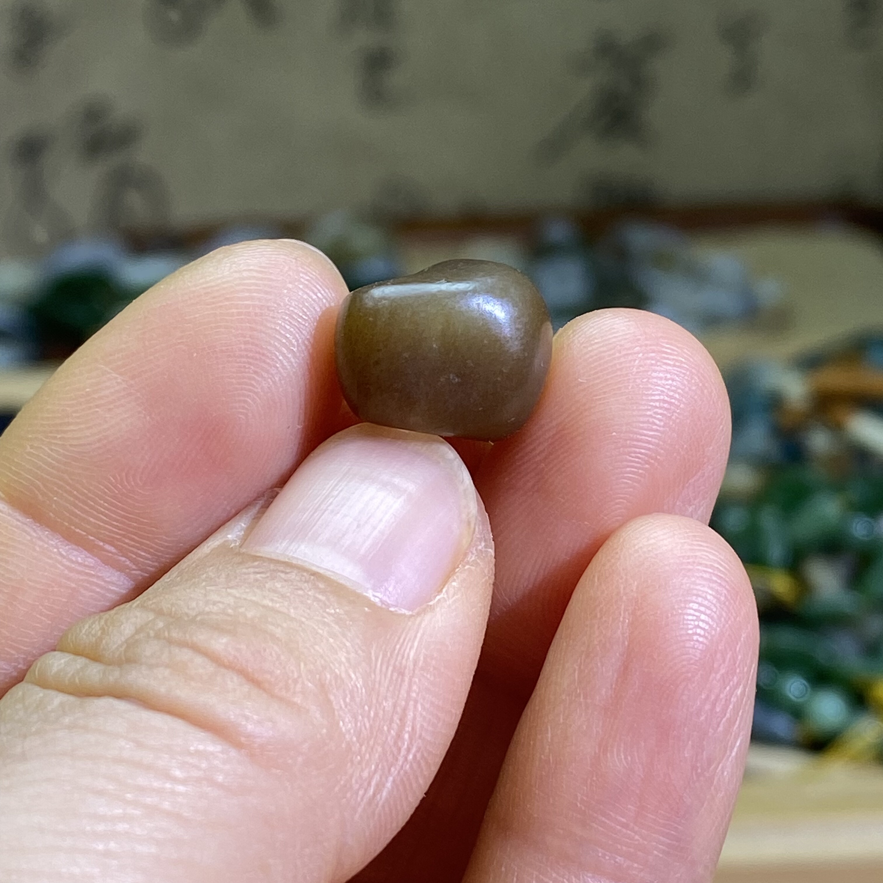 和田玉糖玉随型珠子配饰老光工艺古风藏式手编绳手链手串多宝配珠
