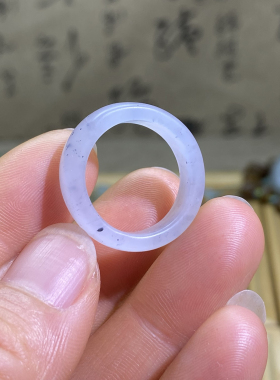 和田玉籽料戒指卡18白底青花随型戒圈文玩珠串跑环跑圈锁骨链挂饰