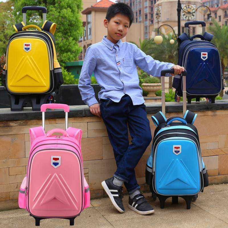 书包带包包拉杆书包女童拉杆书包男孩女女孩子加大拉拉二年级学生