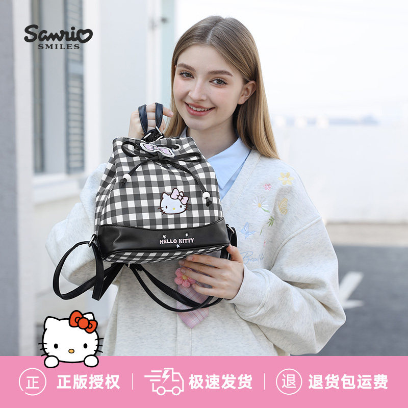 HELLOKITTY凯蒂猫正版双肩包女生背包单肩旅游轻便小型书包大容量图片