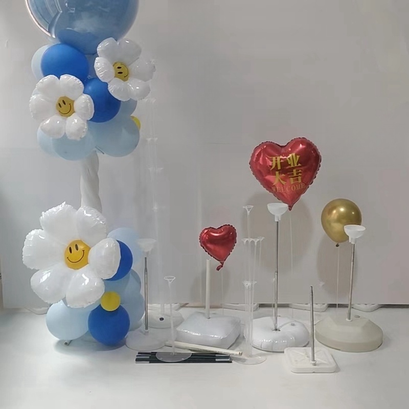 插气球立柱伸缩支撑杆生日结婚拱门管子桌飘落地展示架注水袋底座