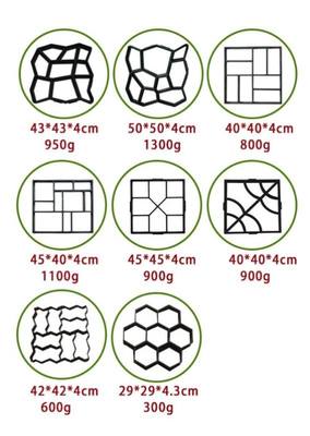 花园小路模具人行道造景鹅卵石膜型水泥地砖园林院子草地景观制作