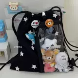 Оригинальная черная сумка, вместительный и большой рюкзак для отдыха, на шнурках