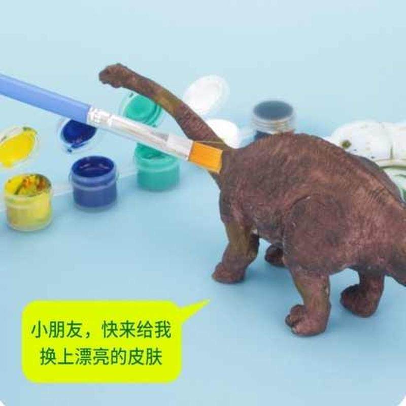 儿童涂色玩具diy手工涂鸦软胶恐龙模型非石膏彩绘上色手工制作
