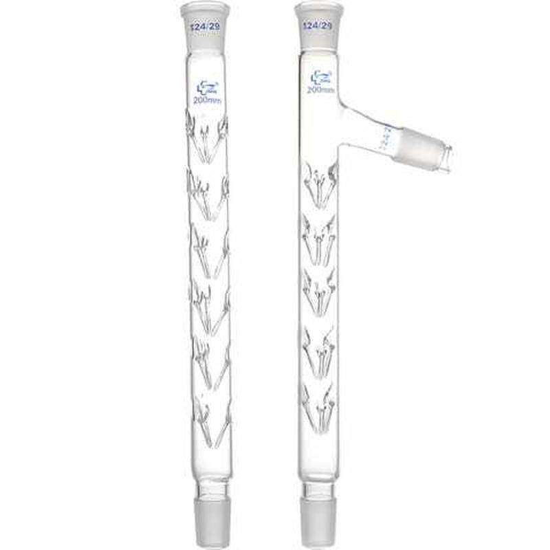 玻璃填充式分馏柱具支垂刺形200/300/400/500/600mm螺旋精馏柱3.