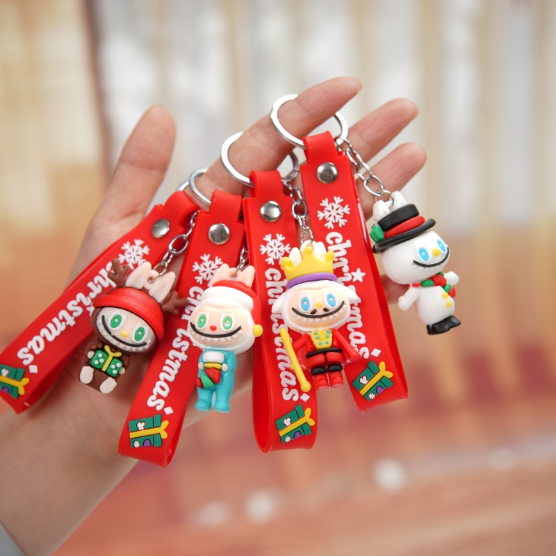 圣诞钥匙扣卡通公仔挂件