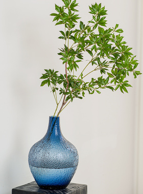 复古轻奢马醉玻璃花瓶吊钟摆件