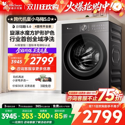 小天鹅小乌梅5.0大容量10kg轻享家用全自动洗烘一体滚筒洗衣机K20