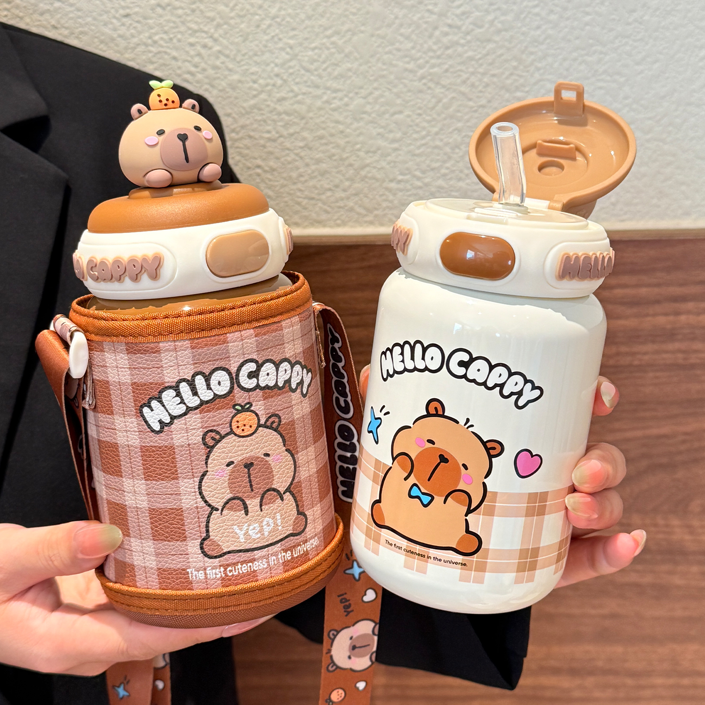 316食品级儿童保温杯带杯套防摔