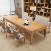 现代简约客厅实木大书桌学生多人学习书桌家用办公桌工作台长桌