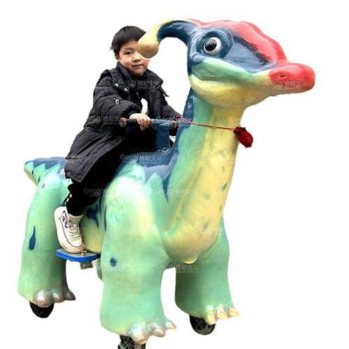 广场室内商场儿童乐园网红儿童骑行跑跑电动车恐龙小车定制工厂