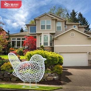 户外不锈钢抽象镂空梅花鹿雕塑售楼部园林景观公园草坪装 饰摆件