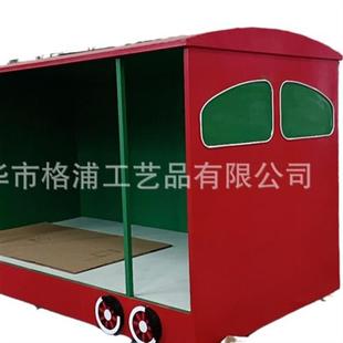 定制春节元 旦商业街景区美食小火车景观陈列道具火车售卖车包厢