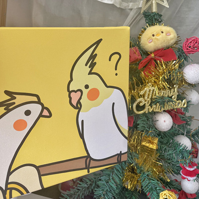 鹦鹉挂画鸟笼挂画鸟咖装饰画