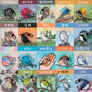 鸟类挂饰 绣眼鸟钥匙扣 亚克力猫头鹰雪鸮鸟背包挂饰鹈鹕燕子周边